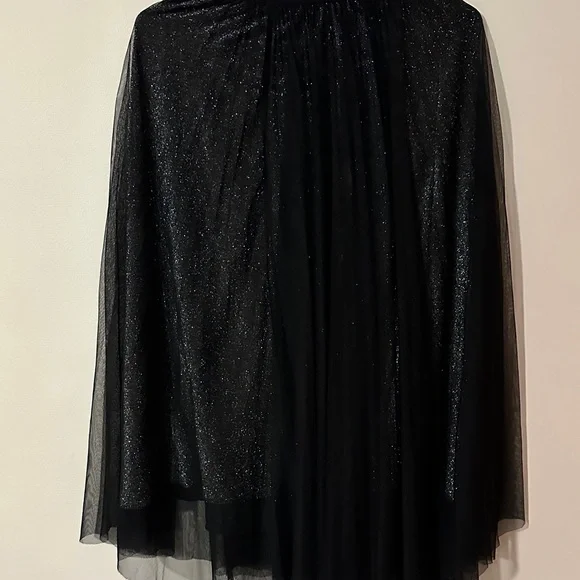 Black Shimmering Overlay witchy skirt APT 9 Goth Halloween - Picture 4 of 10